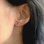 blanca monrós gómez | black diamond stitch earring