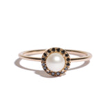 small pearl aura solitaire