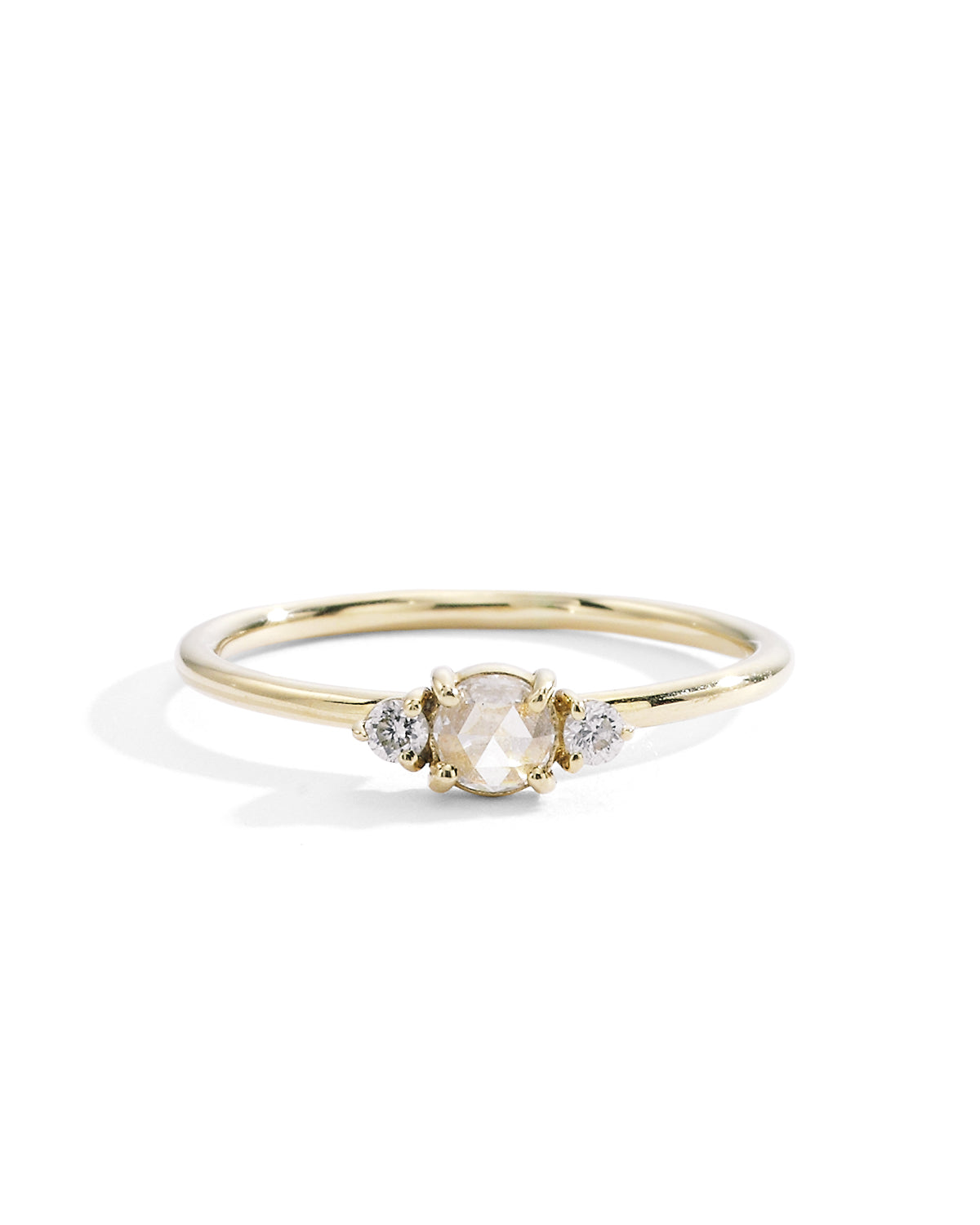 3 White Diamond Solitaire
