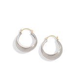 sterling silver dome hoops