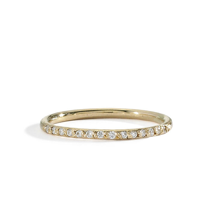 blanca monrós gómez | slim round white diamond band