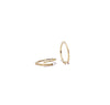 tiny hammered hoops