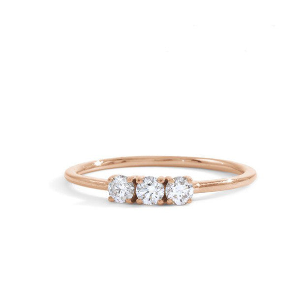 blanca monrós gómez | triple white diamond solitaire